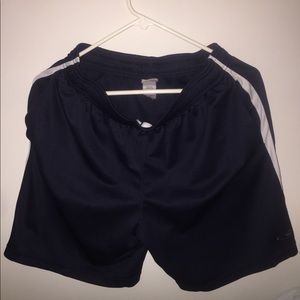 champion navy blue athletic shorts